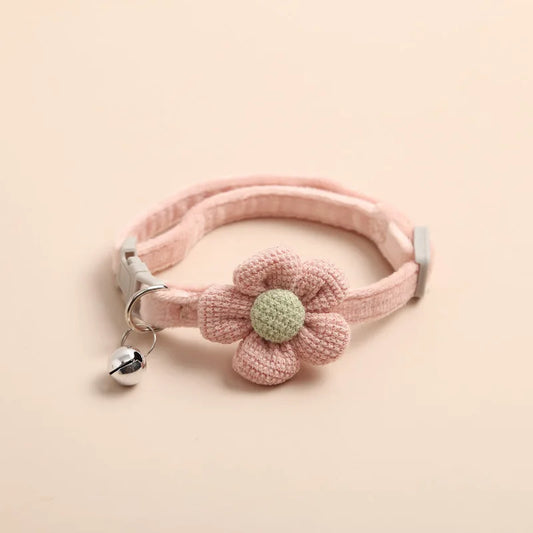 Floral Adjustable Cat Collar for Stylish Comfort