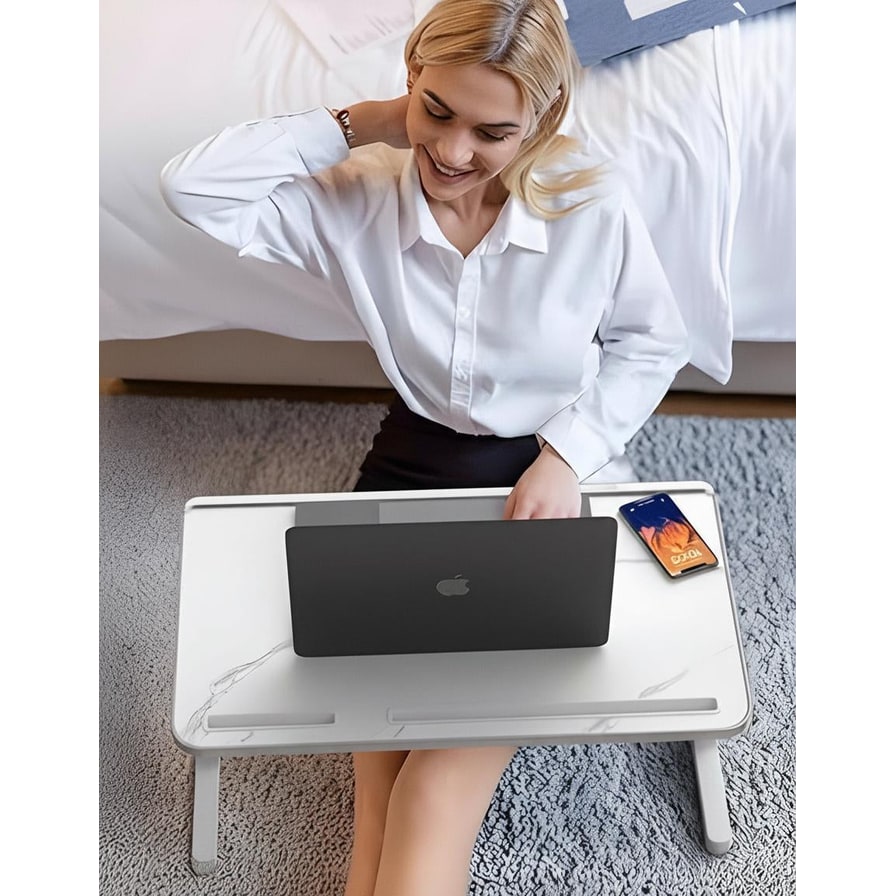 Versatile Bedside Laptop Stand with Storage and Adjustable Height