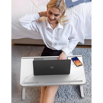 Versatile Bedside Laptop Stand with Storage and Adjustable Height