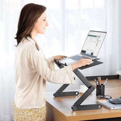 Versatile Laptop Elevation Stand with Removable Mouse Platform