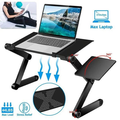 Versatile Laptop Elevation Stand with Removable Mouse Platform