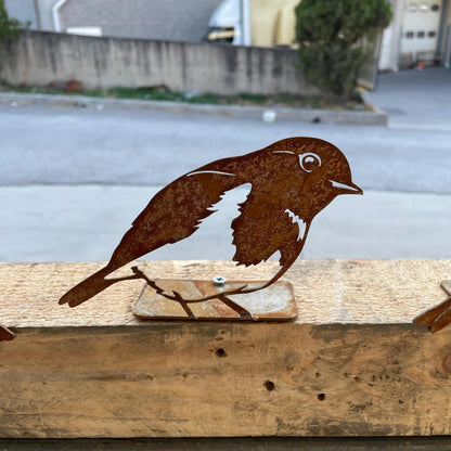 Garden Stake Bird Silhouettes | Rustic Metal | Set of 3 | Country Decor