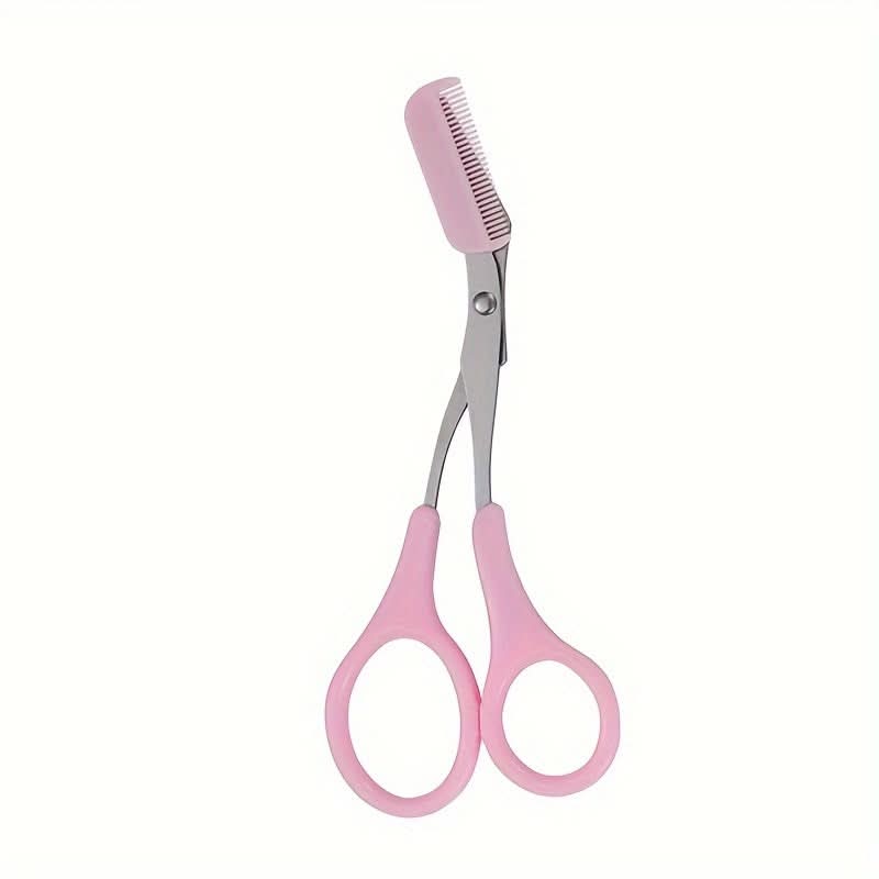 Mini Trimmer with Comb and Scissors for Eyebrow Grooming