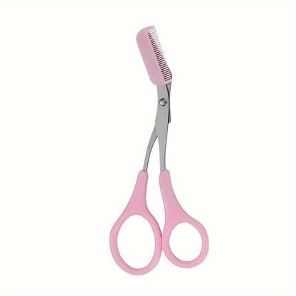 Mini Trimmer with Comb and Scissors for Eyebrow Grooming