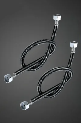 Two-Hole Basin Mixer Faucet with 360° Swivel for Hot and Cold Water