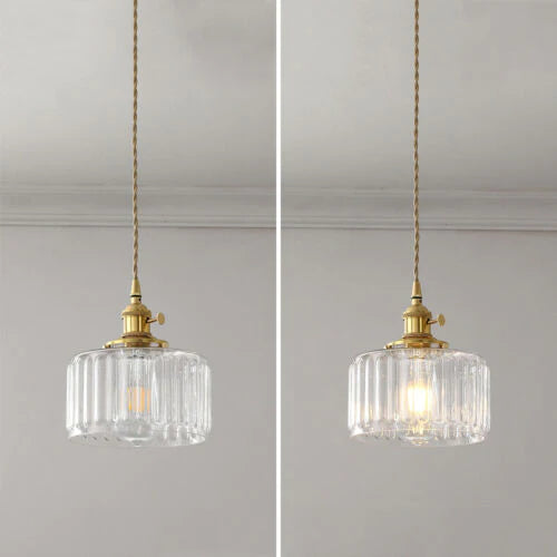 Celeste Vintage Pendant Light with Crystal Accents