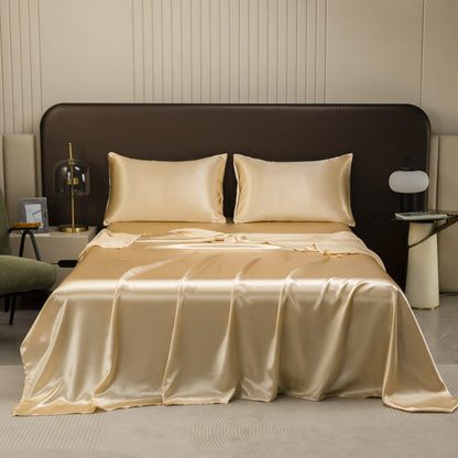Smooth Satin Bed Sheet with Cooling Effect