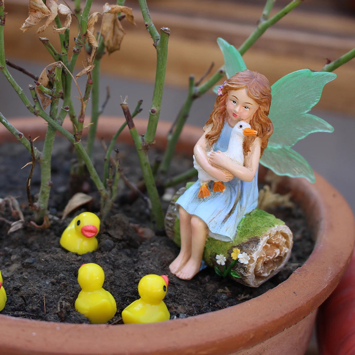 Fairy Garden Figurine Collection | Resin Flower Pot Ornament | Charming Mini Decorations