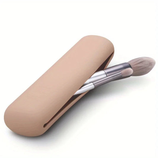 Compact Silicone Makeup Brush Holder – Modern Cosmetic Organizer 20.5x5.5 cm