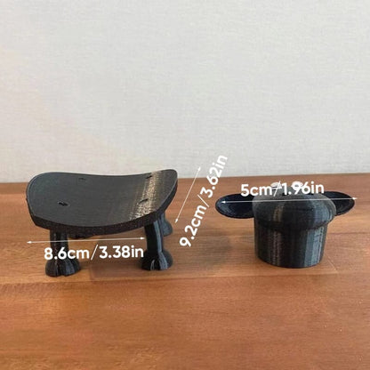 Sheep Design Toilet Paper Holder | Space-Saving & Sturdy | Black Resin