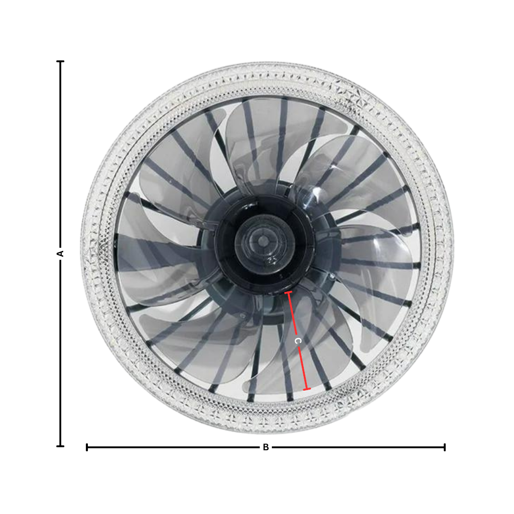 Stylish Ceiling Fan with Integrated Light and Remote Control