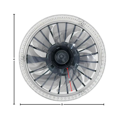 Stylish Ceiling Fan with Integrated Light and Remote Control