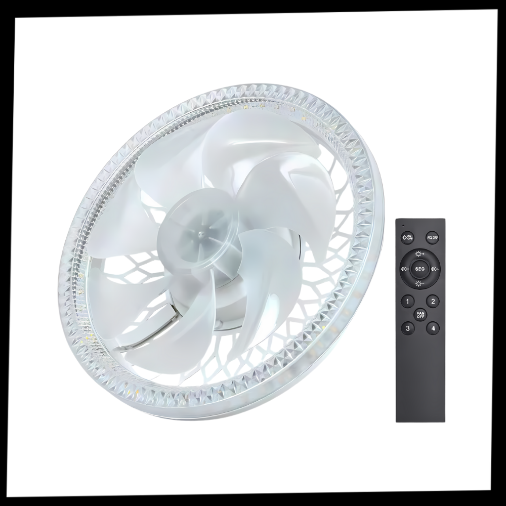 Stylish Ceiling Fan with Integrated Light and Remote Control