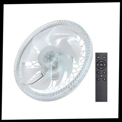 Stylish Ceiling Fan with Integrated Light and Remote Control