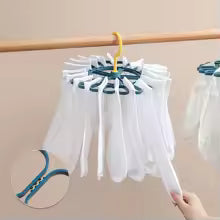 Space-Saving 20-Clip Drying Rack for Socks & Bras – Versatile Hanger