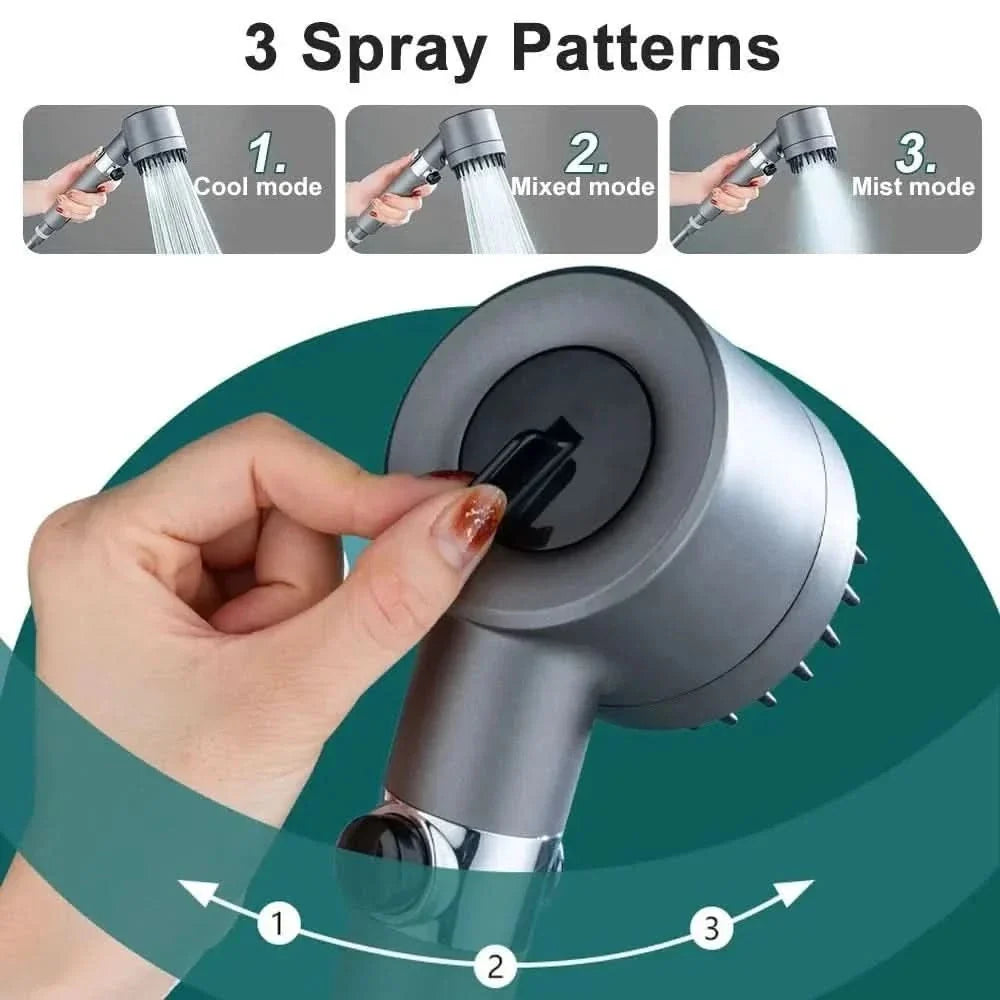 High-Pressure Showerhead with 9-Stage Water Filtration System