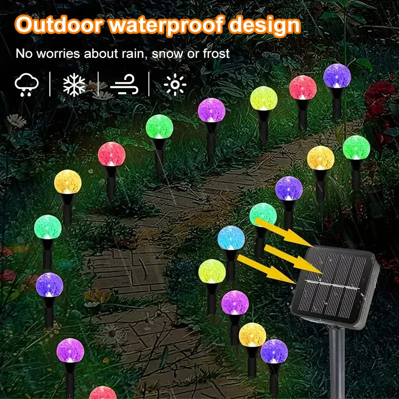 30 LED Solar String Lights | 8 Lighting Modes | Warm White or Multicolor | Perfect for Garden & Pathways