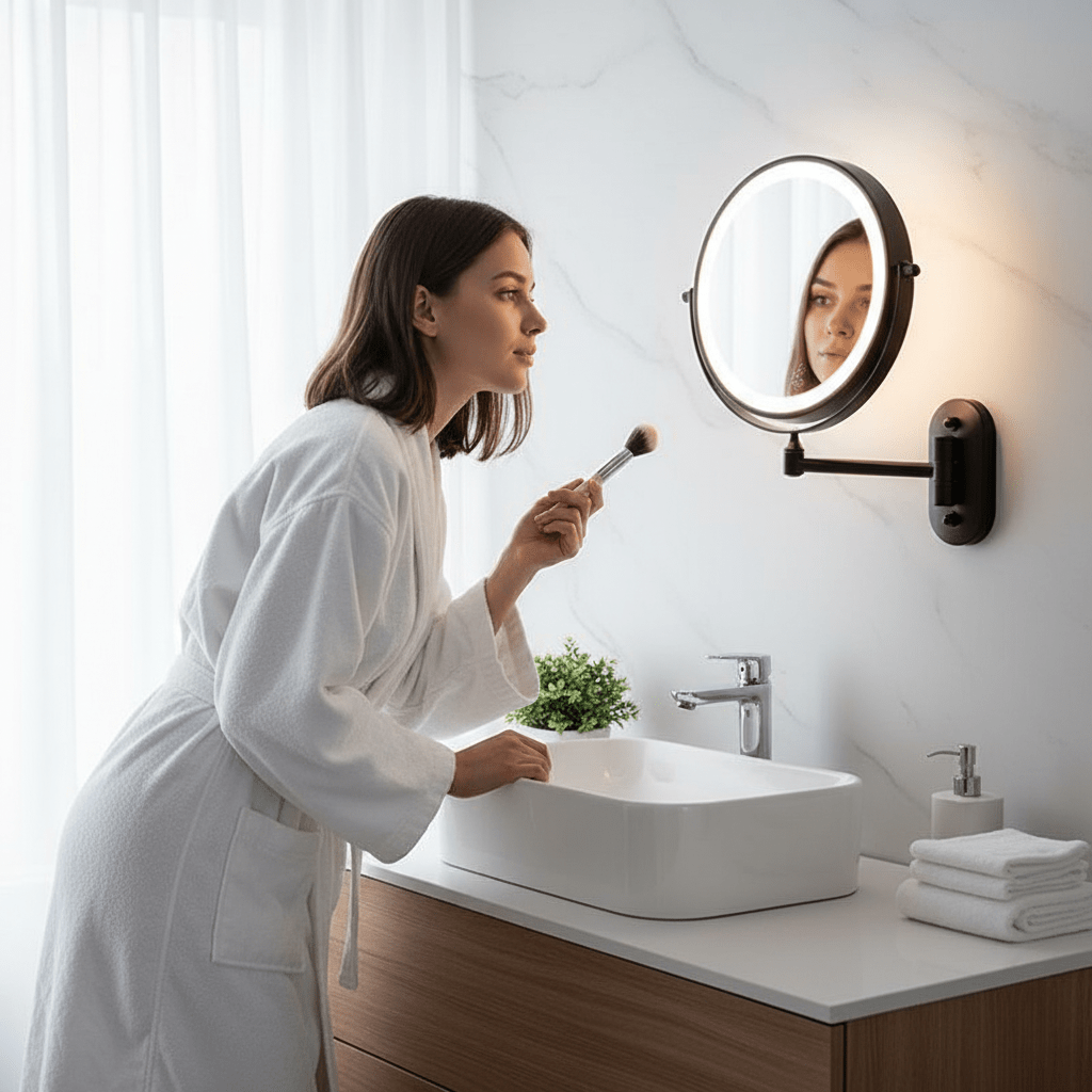 Rechargeable LED Makeup Mirror with Magnification