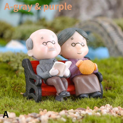 Miniature Garden and Home Accessories Set - Grandma and Grandpa Duo