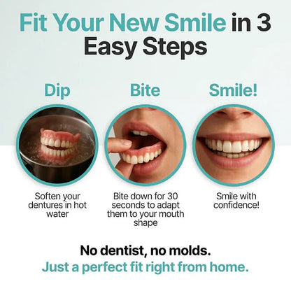 Affordable Flexible Comfort Denture Set for a Natural Smile