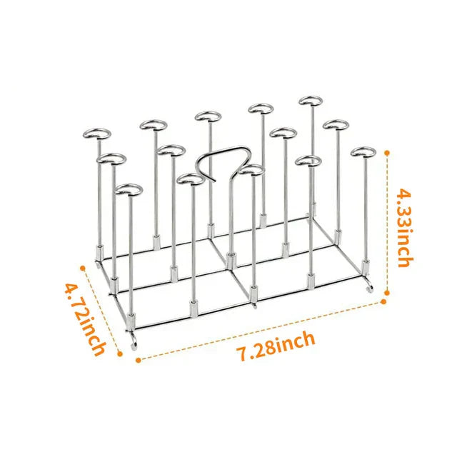 Stainless Steel Roasting Rack for Air Fryer with BBQ Skewers