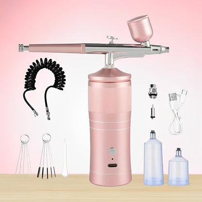 Portable Mini Airbrush Set with Compressor – Cordless Design
