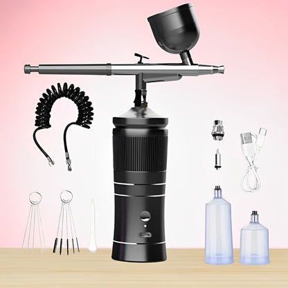 Portable Mini Airbrush Set with Compressor – Cordless Design