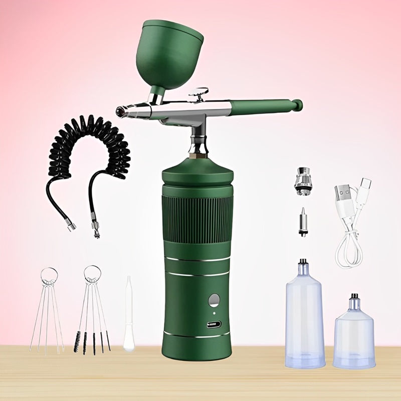 Portable Mini Airbrush Set with Compressor – Cordless Design