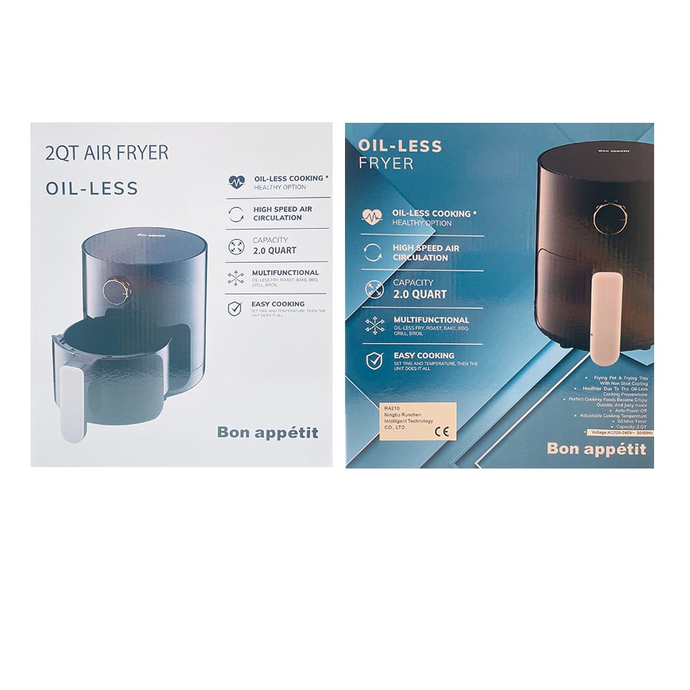 2.0 Liter Air Fryer for Grilling, Baking, Roasting, and Frying