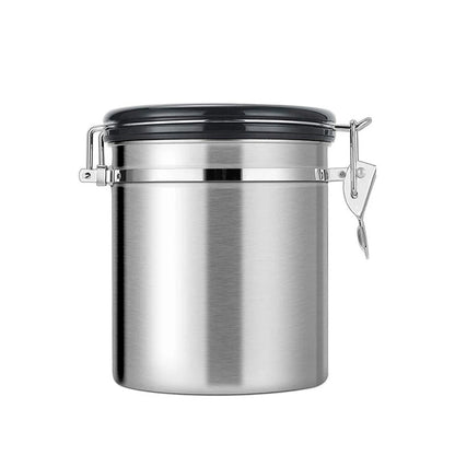 CO2 Valve Storage Canister with Scoop for Airtight Coffee Preservation