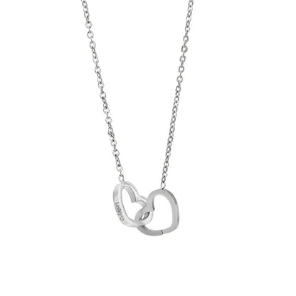 Jewelry Box with Eternal Rose and Heart Pendant – 14k White Gold & 18k Gold Finish