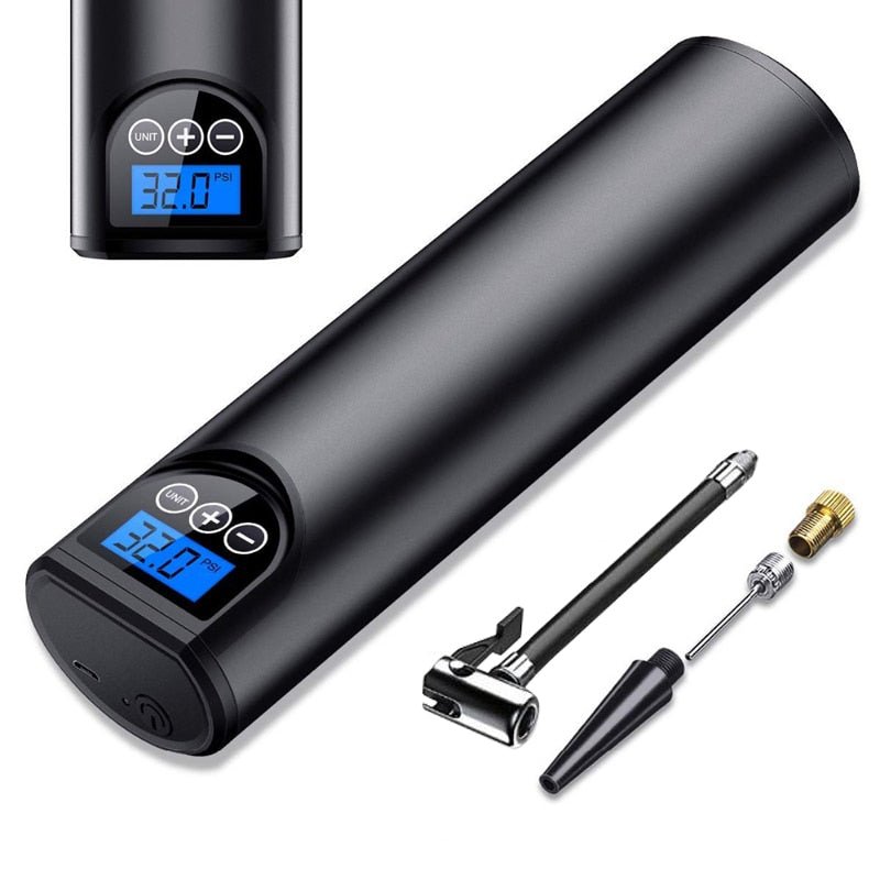 Rechargeable Cordless Air Pump with Digital Screen, 150 PSI for Cars, Bikes, Balls, LED Light