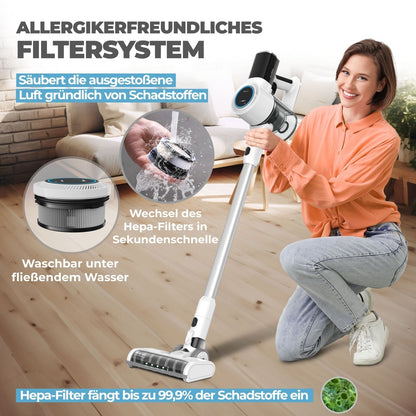 Cordless Vacuum Cleaner | 420W Power with HEPA Filtration
