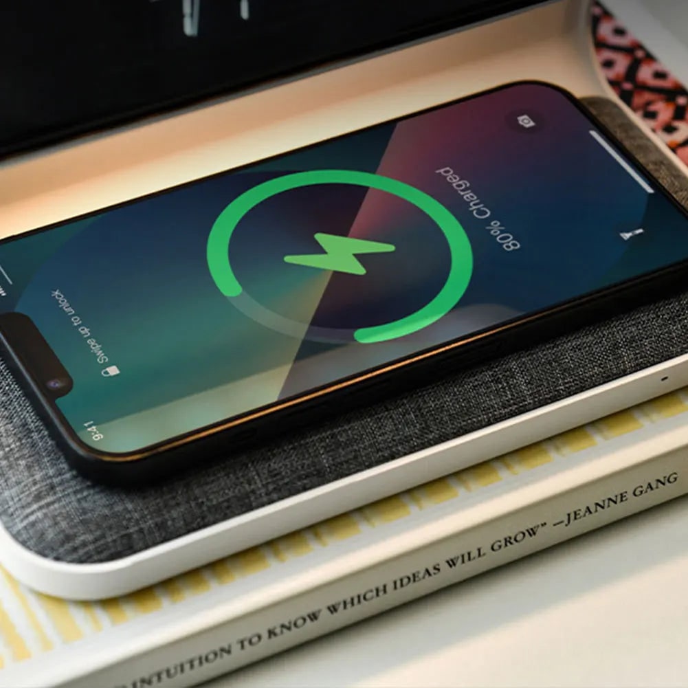 Smart Nightstand Hub with Wireless Charging & LED Display