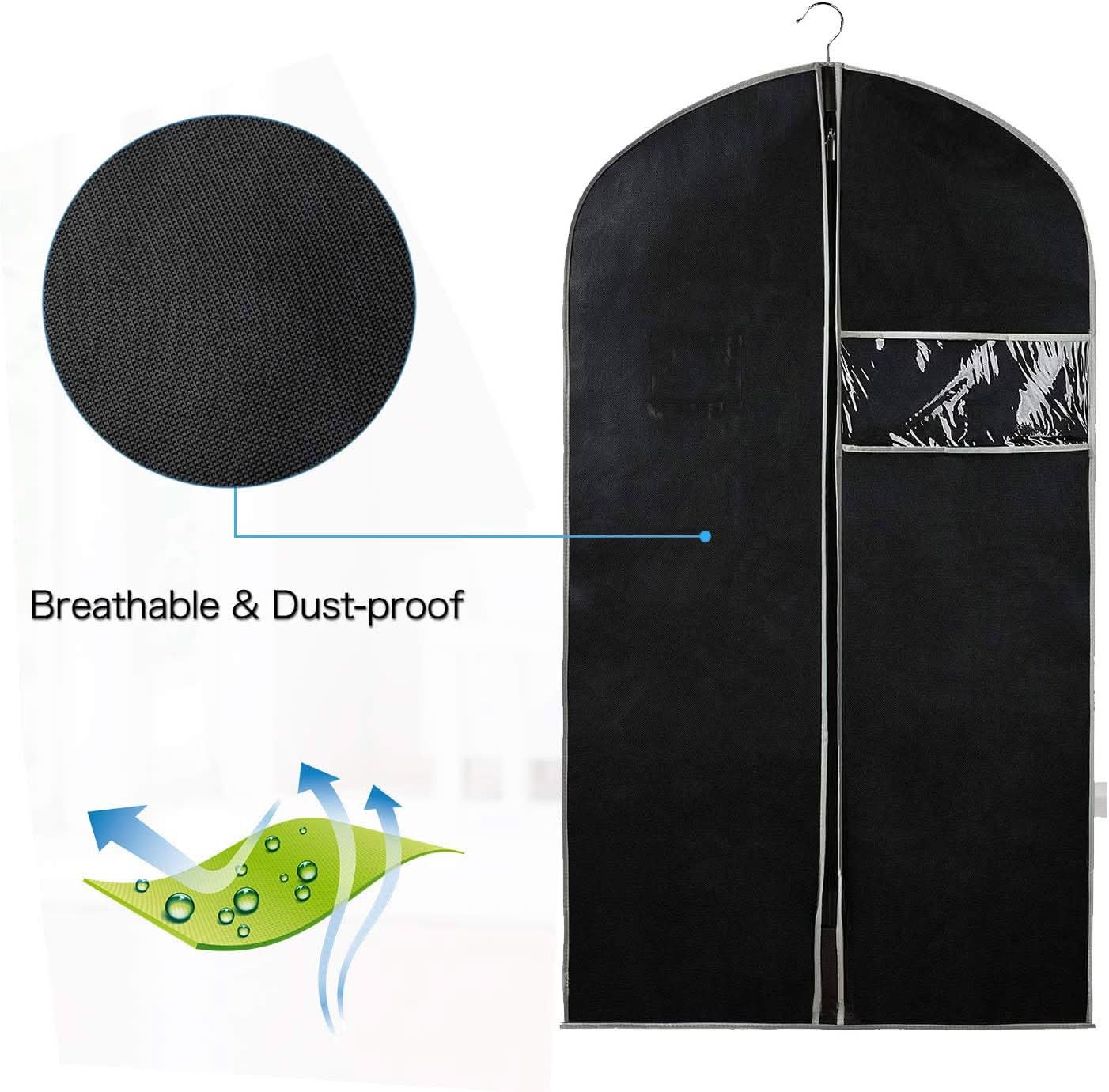 10-Pack Storage Covers for Garments with Viewing Window