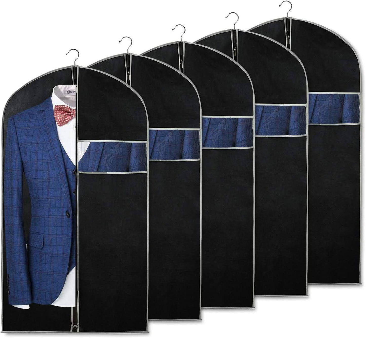 10-Pack Storage Covers for Garments with Viewing Window