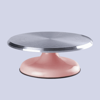 Birthday Cake Turntable in Aluminum Alloy and Plastic Ceramic Design