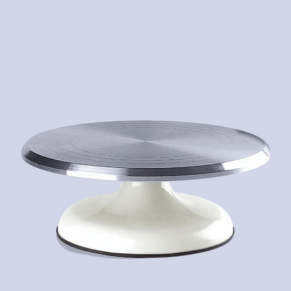 Birthday Cake Turntable in Aluminum Alloy and Plastic Ceramic Design