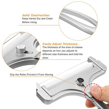 Adjustable Thickness Cheese Cutter – Kitchen Tool in Aluminum Alloy
