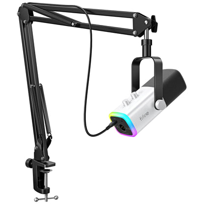 Dynamic Microphone Set for Gaming Podcasts with Adjustable Arm Stand