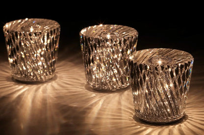 Rechargeable Crystal Table Lamp with Diamond Design - Luxe Edition