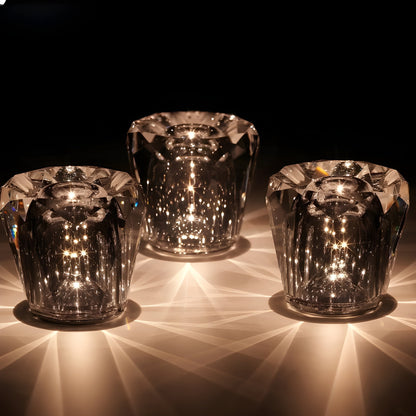 Rechargeable Crystal Table Lamp with Diamond Design - Luxe Edition