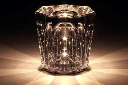 Rechargeable Crystal Table Lamp with Diamond Design - Luxe Edition