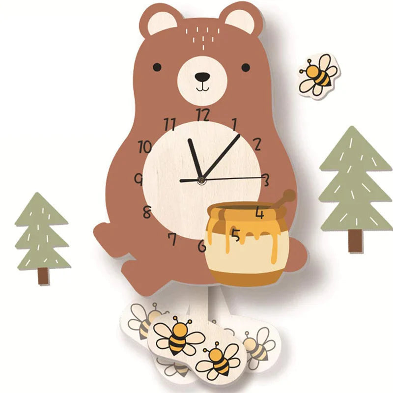 Kids' Animal Themed Wall Clock – Playful Decor for Children's Rooms