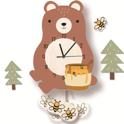 Kids' Animal Themed Wall Clock – Playful Decor for Children's Rooms