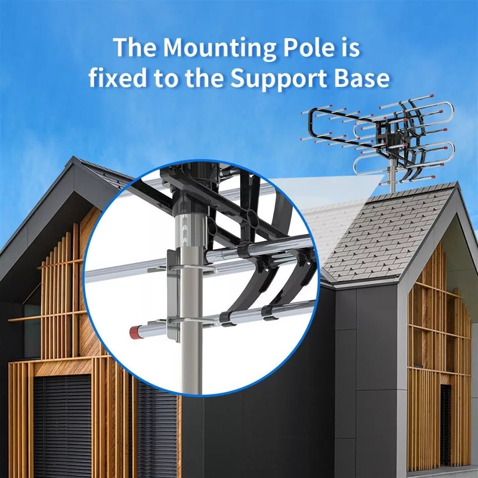 Outdoor HD TV Antenna with Long Range Signal Amplifier