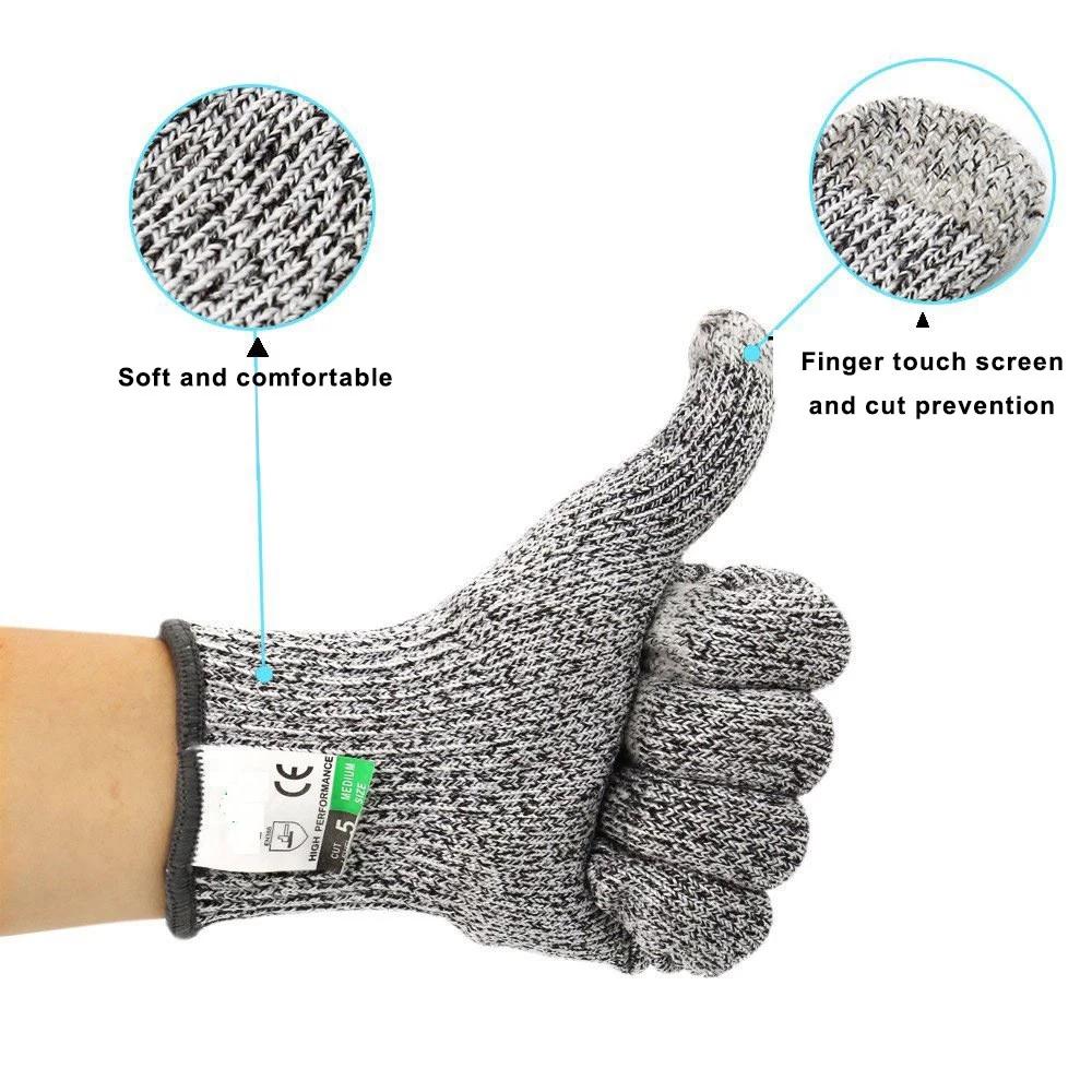 Cut-Resistant Safety Gloves - 5 Degree Anti-Cut and Puncture Protection