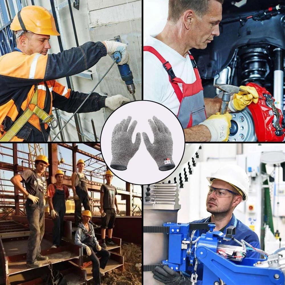 Cut-Resistant Safety Gloves - 5 Degree Anti-Cut and Puncture Protection