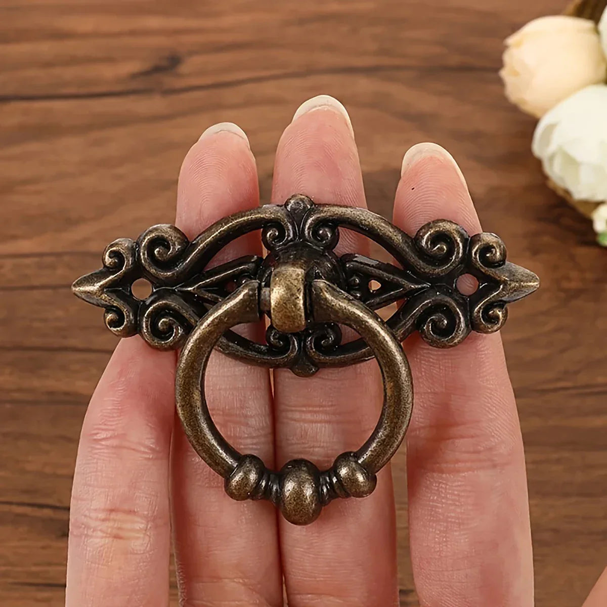 Retro Alloy Drawer and Door Pulls - Antique Brushed Cabinet Handles