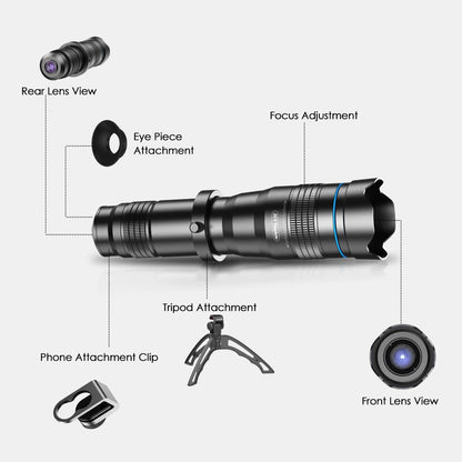 Monocular Telescope with Super Telephoto Zoom Feature